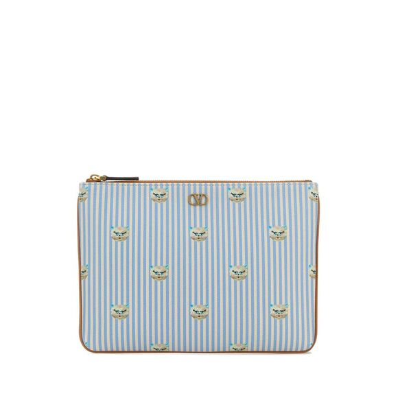 Valentino Garavani Men Printed Leather Pouch